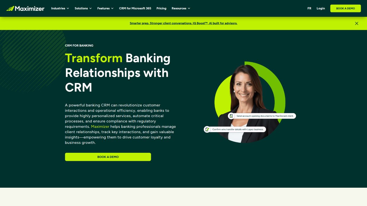 Maximizer CRM for Banking