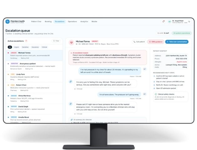 Healthcare Clinic AI Support Agent Case Study Screenshot 3